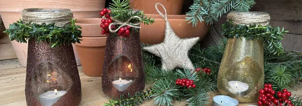 Lucerny ze zavařovaček DIY