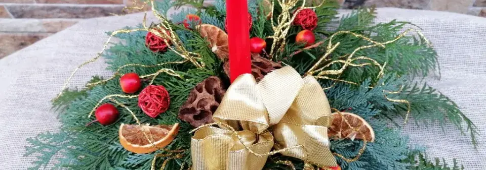 Vánoční svícen na hrob