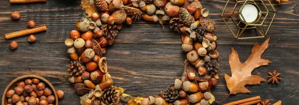 Kaštanová magie podzimu: vyrobte si věnec, který rozzáří vchod i náladu