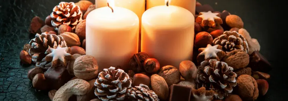 Adventní věnec bez jehličí