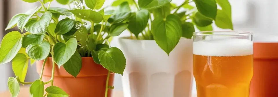 Zalévání rostlin pivem 