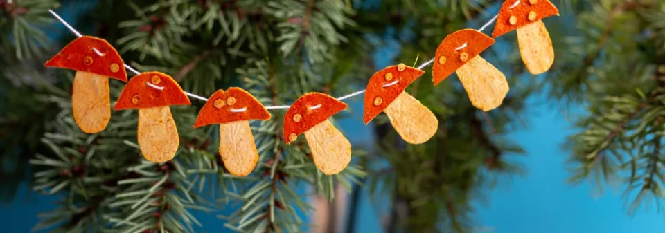 muchomůrky z mandarinky DIY