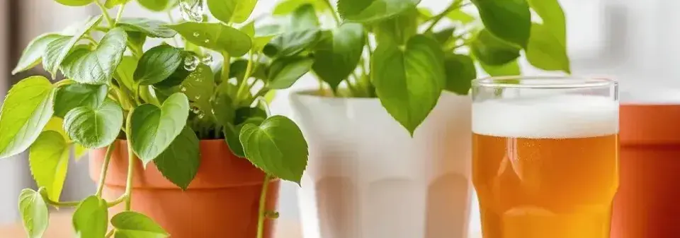 Použití piva na pokojovky