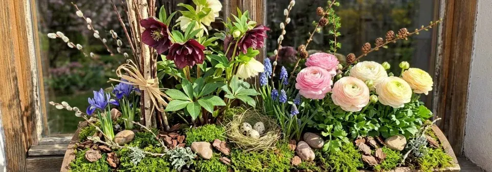 Březnové jarní truhlíky 