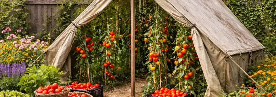 Pěstování rajčat: Rajčatový stan bez fólie