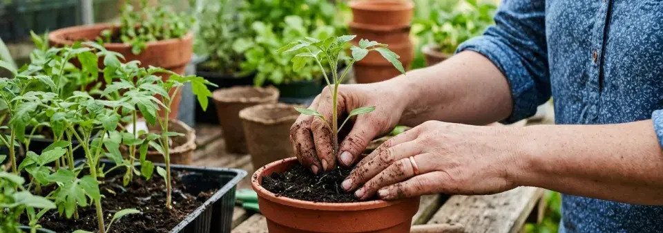 Přesazování sazenic