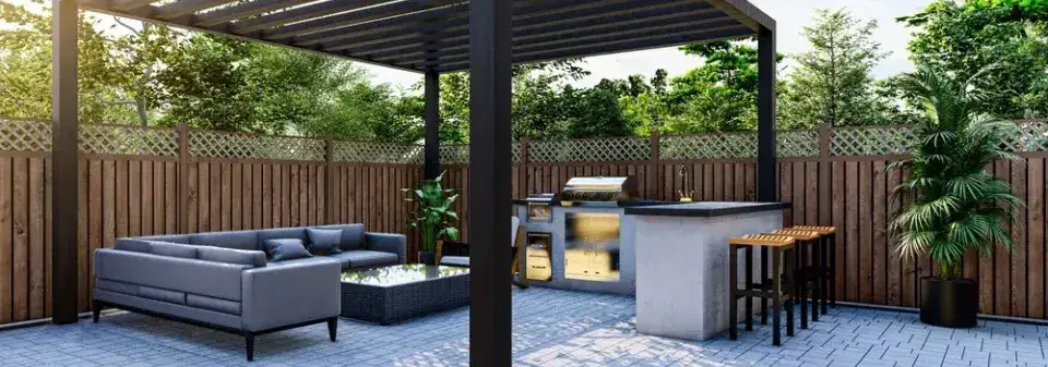 Pergola na zahradě