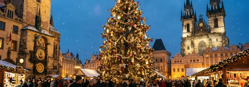Vánoční strom na Staroměstském náměstí