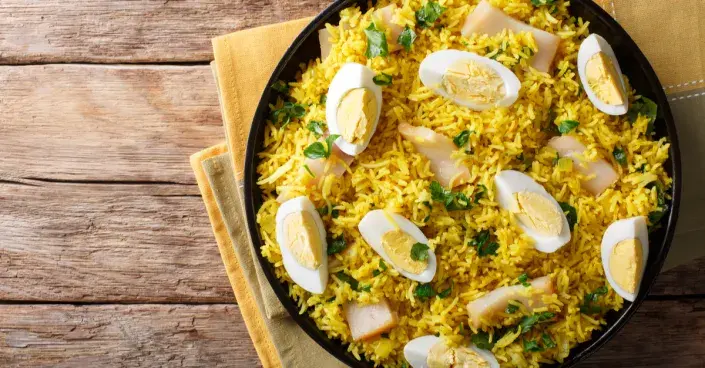 Zeleninové kedgeree Zeleninové kedgeree