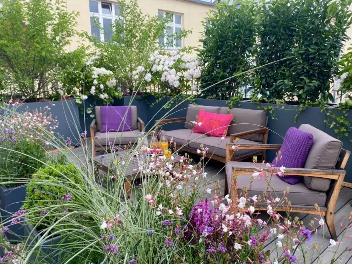 Sezení na střešní zahradě Sezení na střešní zahradě