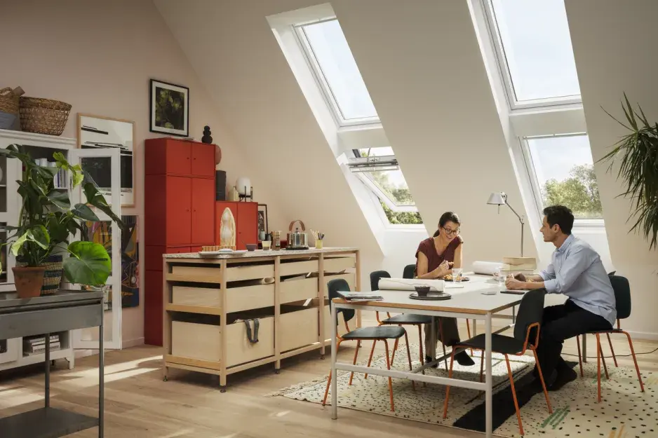 Domácí pracovna s okny Velux