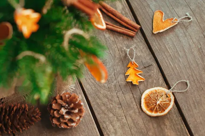 Vánoční ozdoby z citrusů