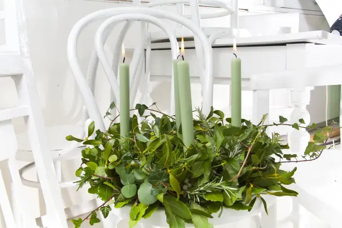 Věnec v barvě eukalyptu Věnec v barvě eukalyptu