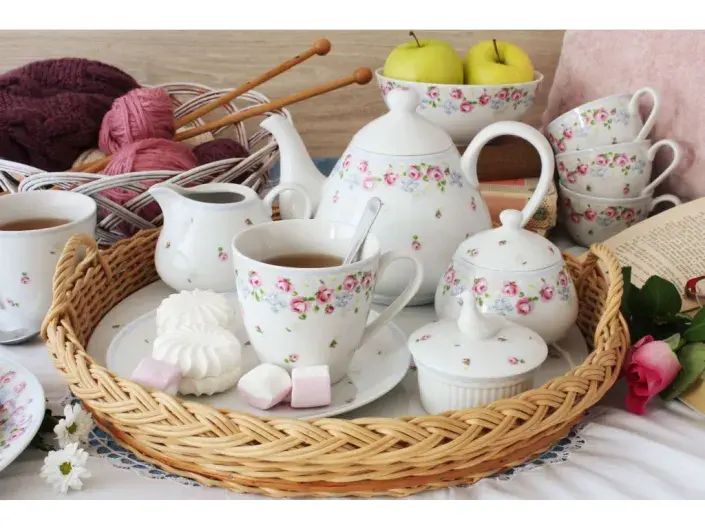 Čajová souprava, český porcelán, RoseLine, Leander Čajová souprava, český porcelán, RoseLine, Leander