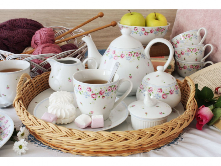Čajová souprava, český porcelán, RoseLine, Leander Čajová souprava, český porcelán, RoseLine, Leander