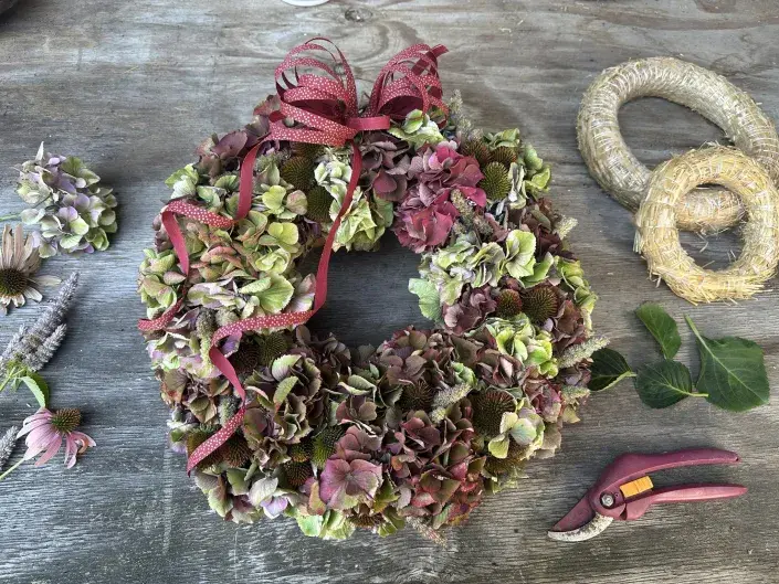 věnec hortenzie věnec hortenzie