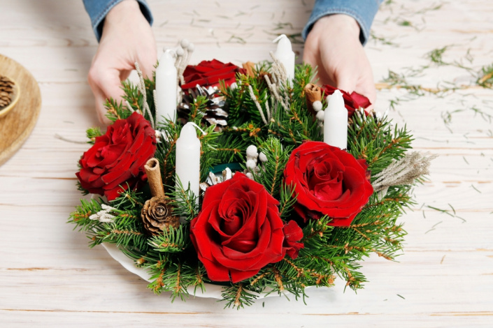 adventní věnec DIY