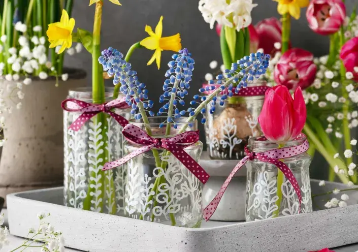 DIY jaro sklenice DIY jaro sklenice