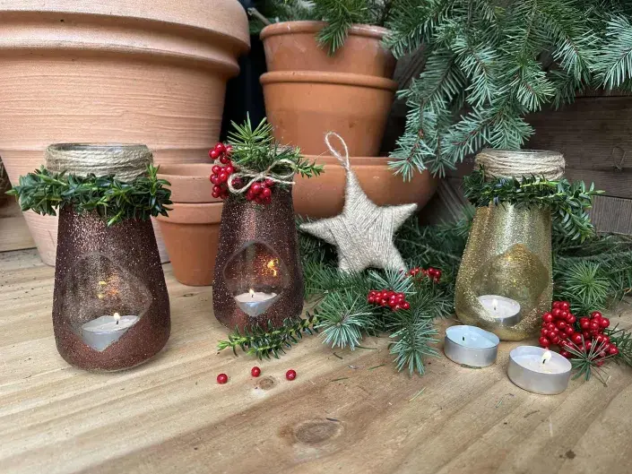 Lucerny ze zavařovaček DIY