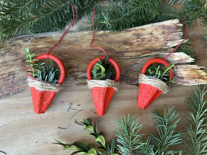 vánoční košíčky DIY