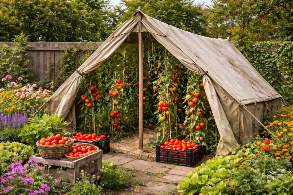 Pěstování rajčat: Rajčatový stan bez fólie