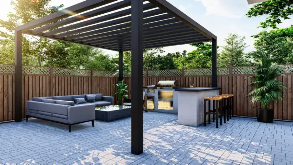 Pergola na zahradě