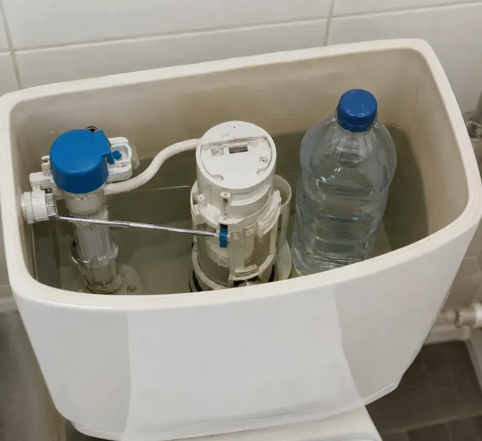 Trik na úsporu vody na WC. Vložte do nádržky PET lahev Trik na úsporu vody na WC. Vložte do nádržky PET lahev