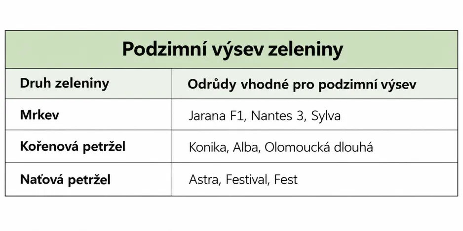 Podzimní výsev zeleniny Podzimní výsev zeleniny
