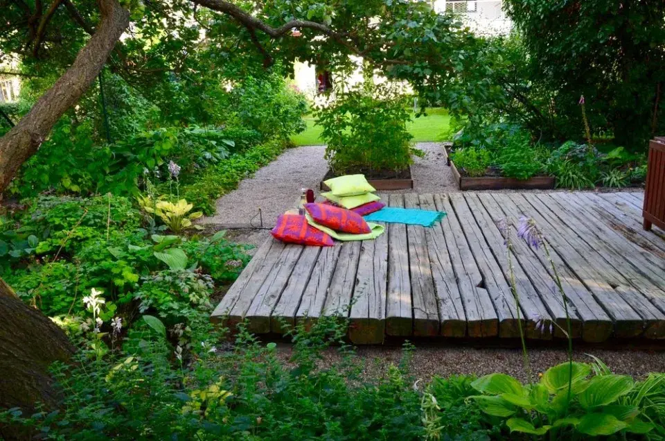 Polštáře na terase