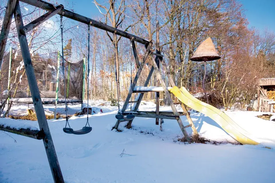 Dřevěná socha lysohlávky