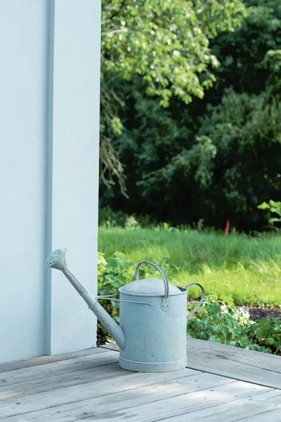 Plechová zahradní konev