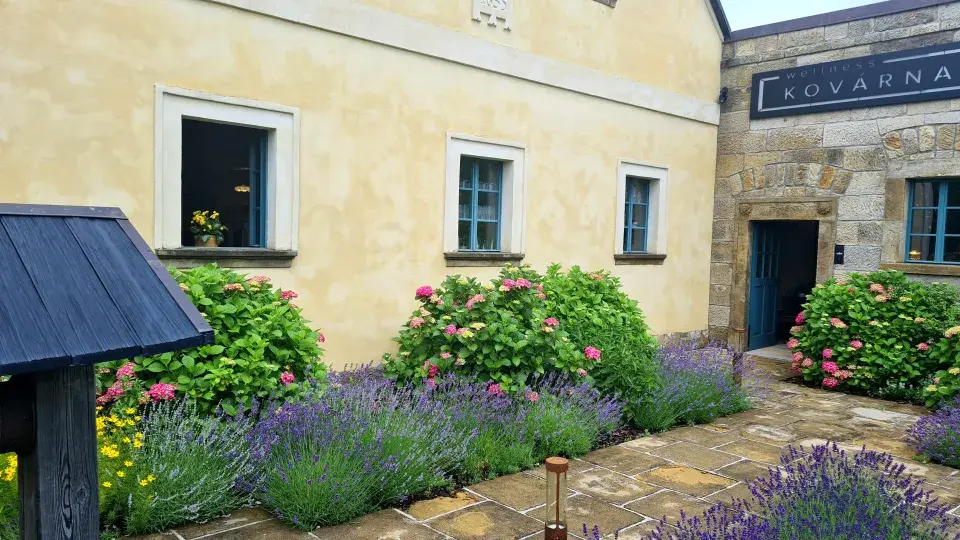 Pohled na vstup do wellness