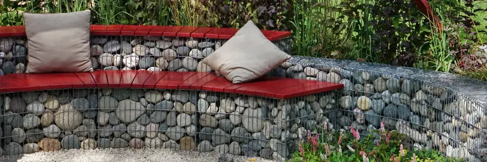 gabion lavička