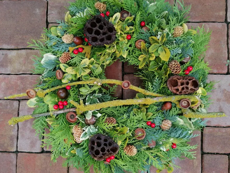 Ukázka dušičkového věnce