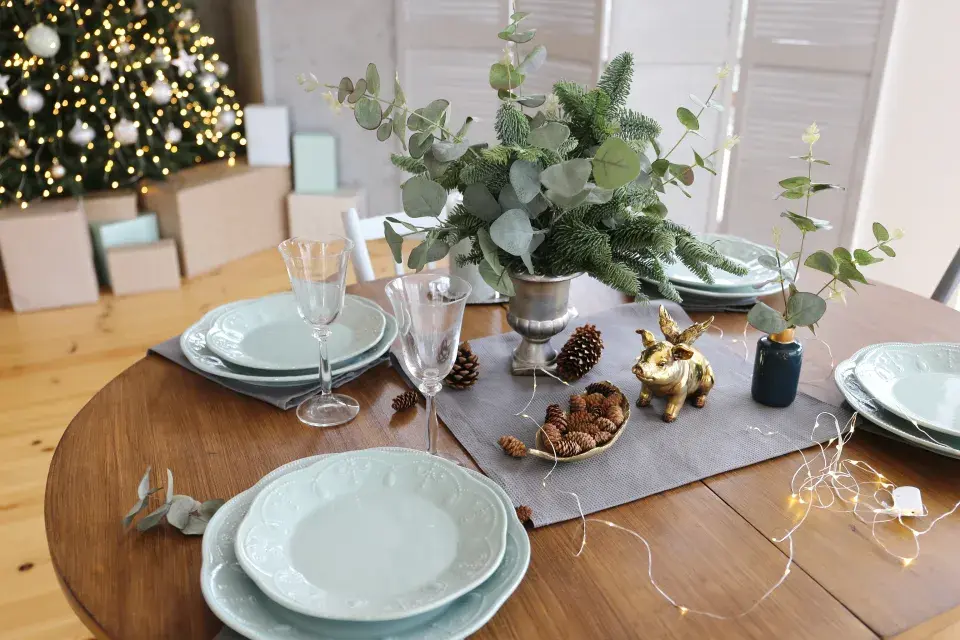 Vánoční dekorace stolu