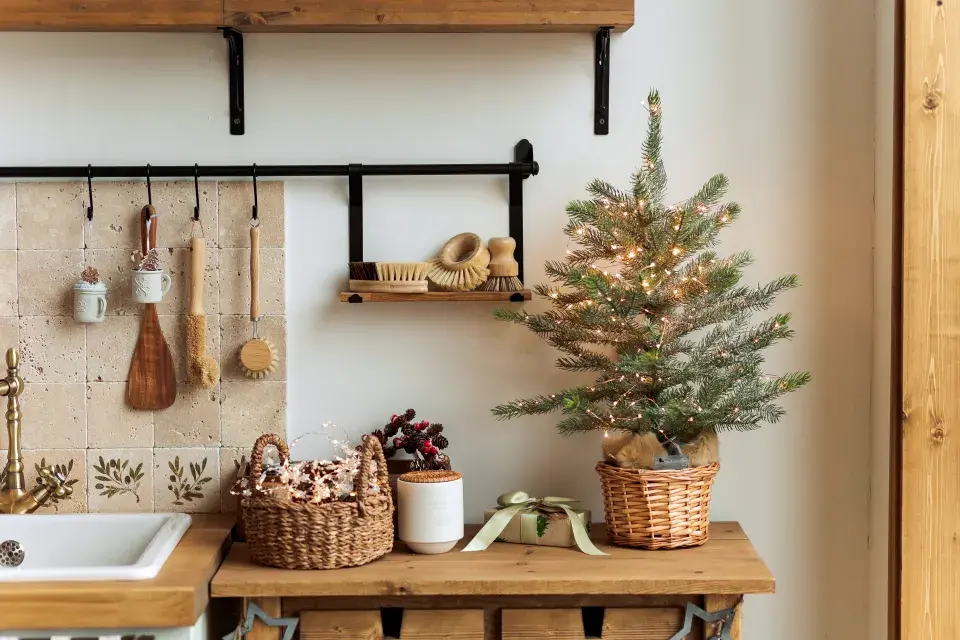 Vázaný vánoční stromeček