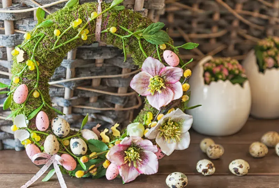Velikonoční mechový věnec