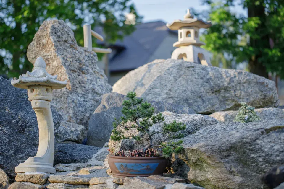 Japonská kamenná zahrada ve Sněžném na Vysočině
