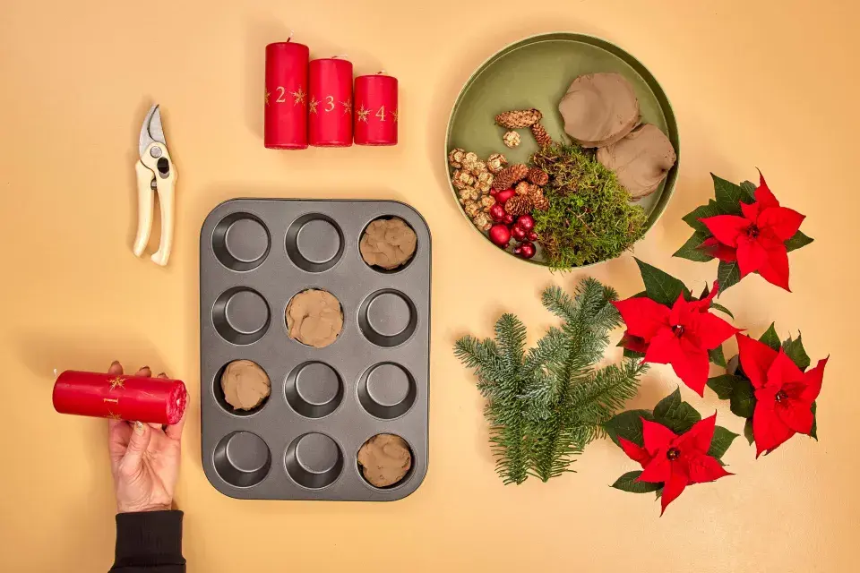 adventní svícen DIY