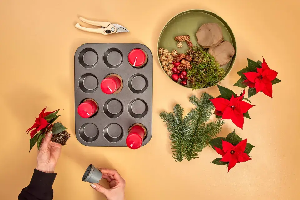 adventní svícen DIY