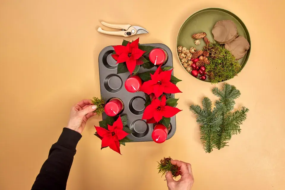 adventní svícen DIY