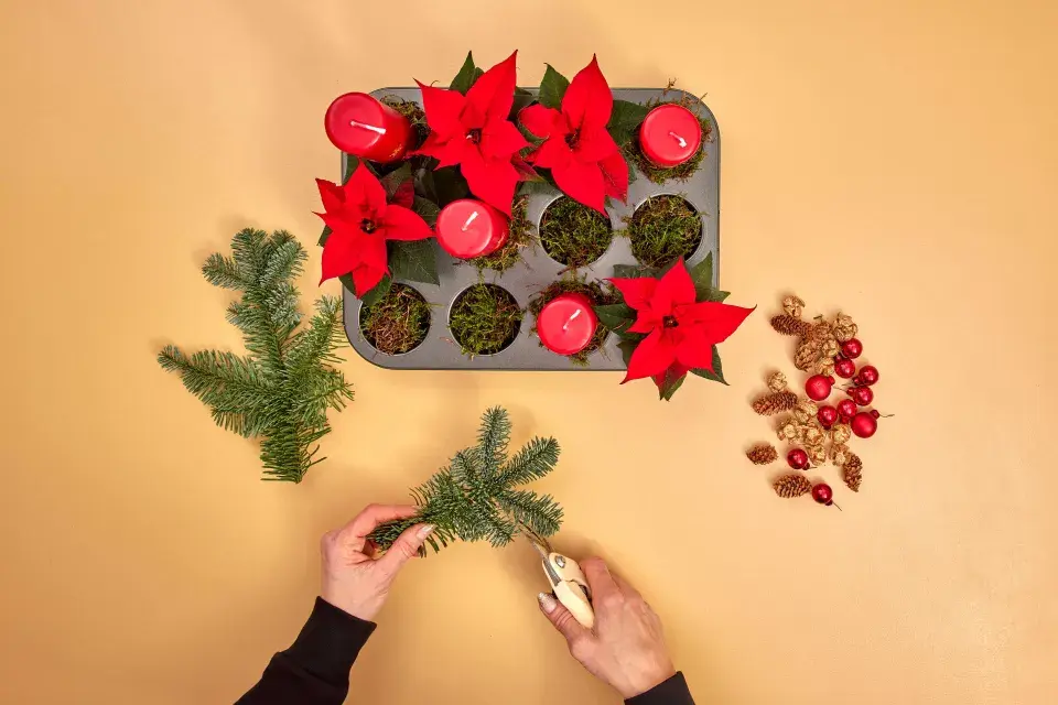 adventní svícen DIY