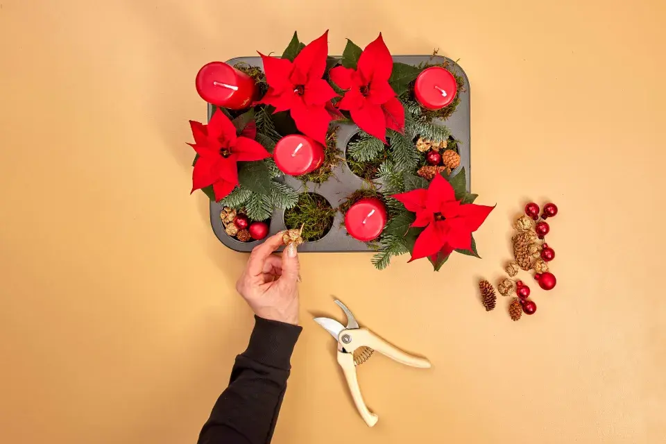 adventní svícen DIY