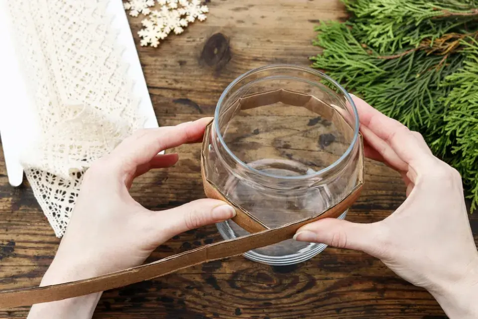 DIY vánoční svícen