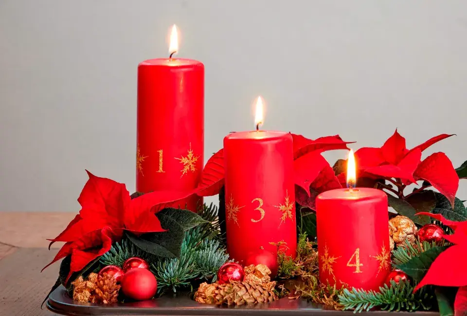 adventní svícen DIY