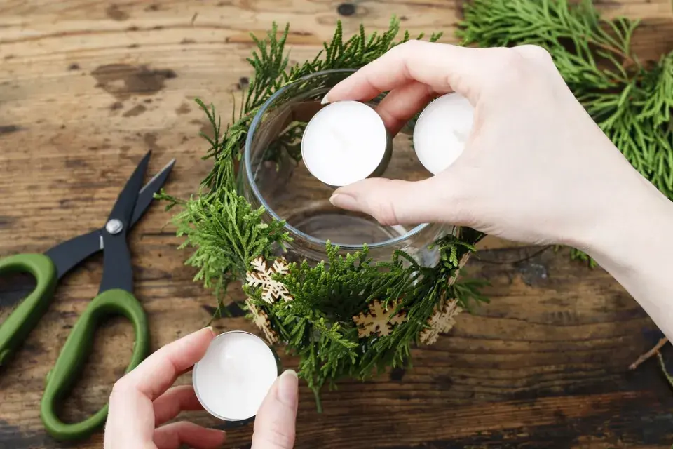 DIY vánoční svícen