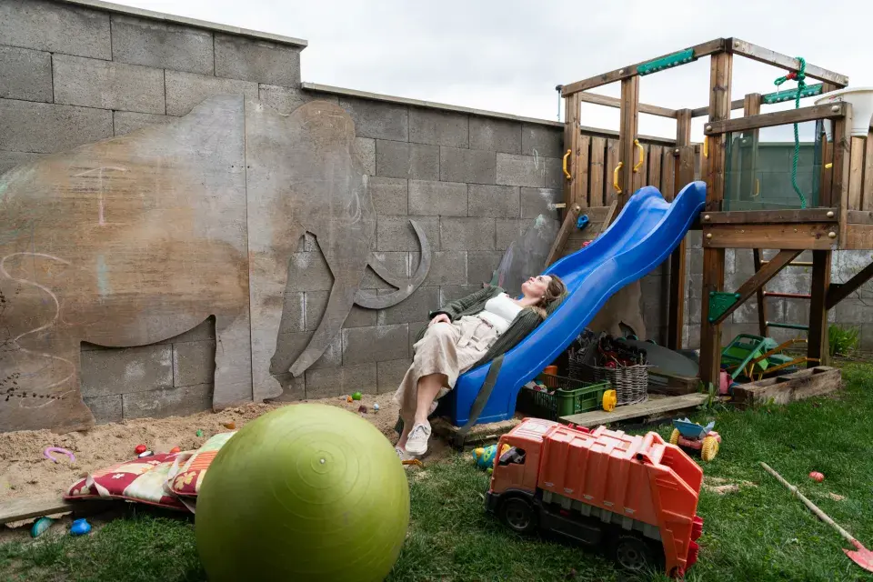 Hřiště na zahradě.