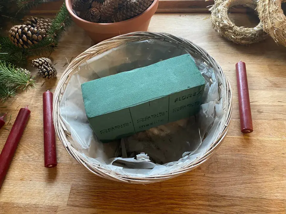 vánoční svícen DIY