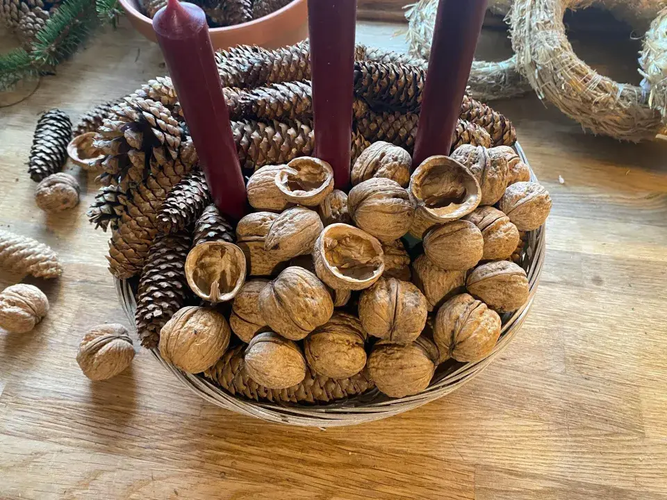 vánoční svícen DIY