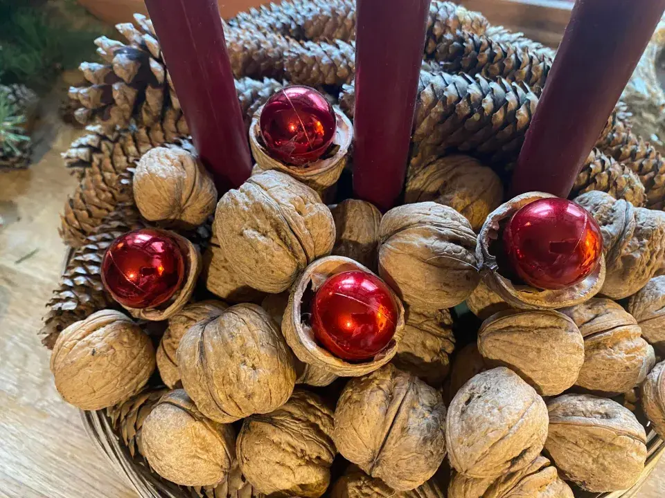 vánoční svícen DIY